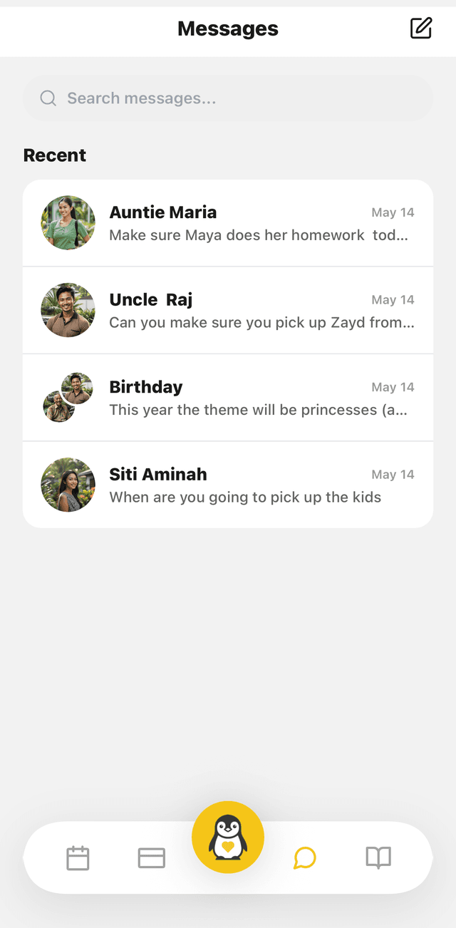 Invite your co-parent