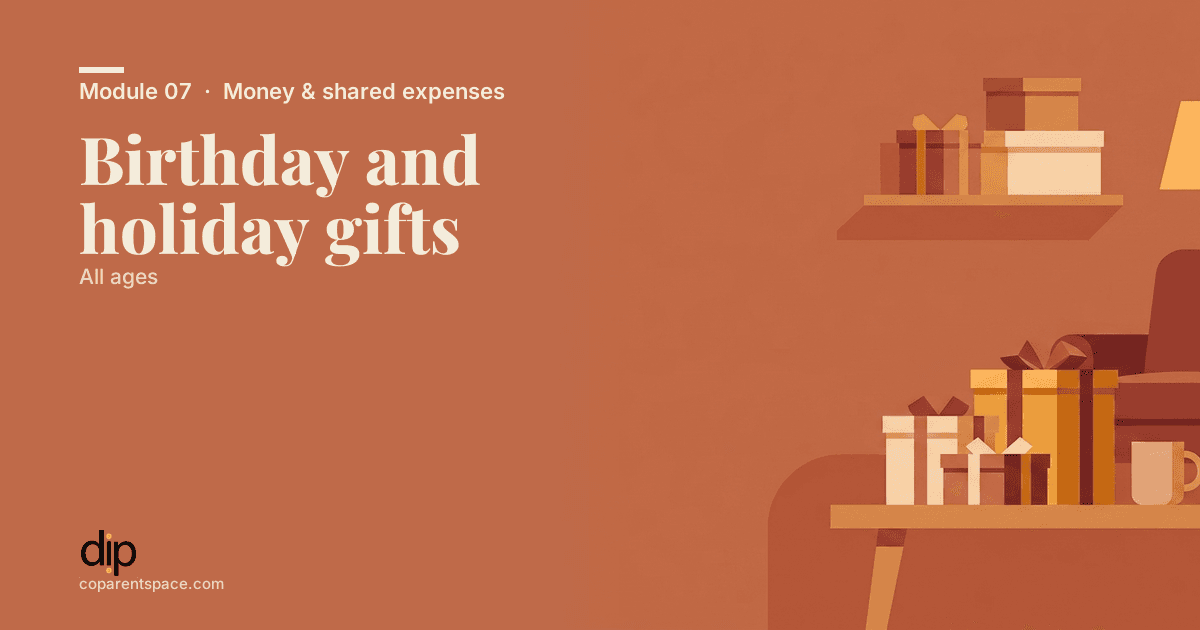 Birthday and holiday gifts