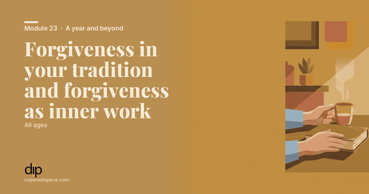 Forgiveness in your tradition and forgiveness as inner work