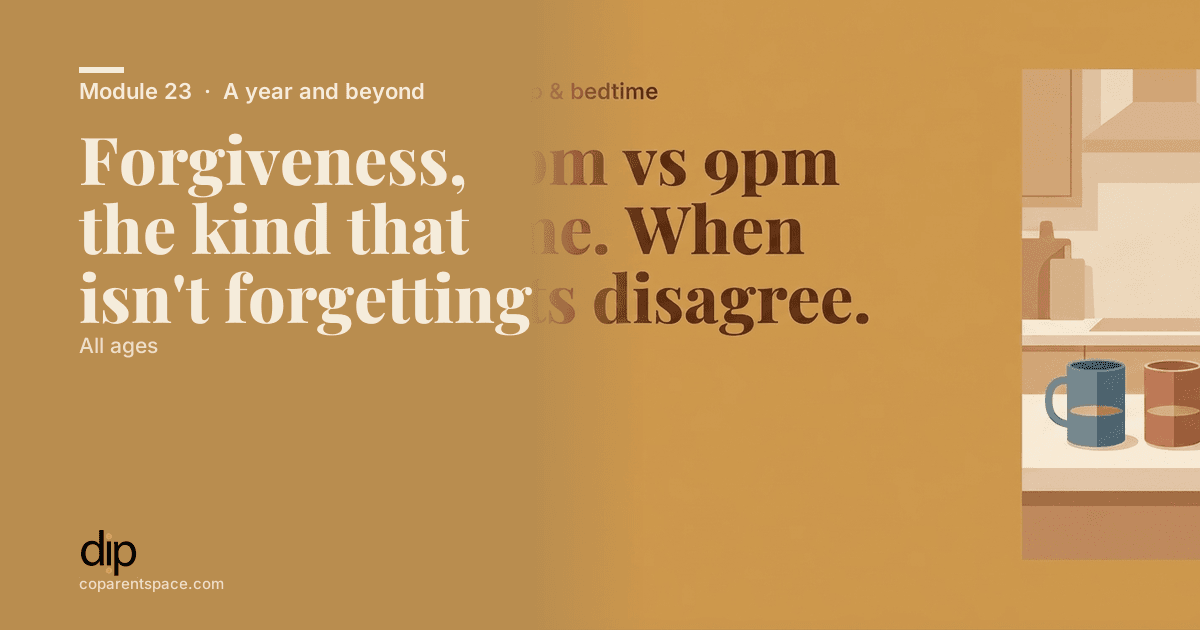 Forgiveness, the kind that isn't forgetting