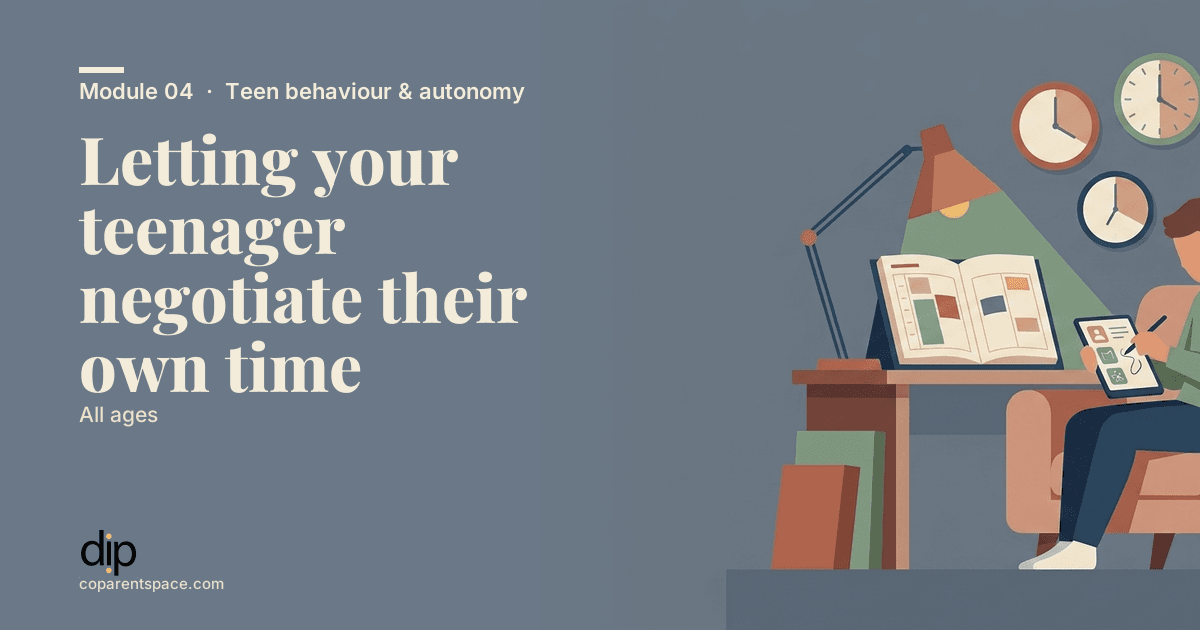 Letting your teenager negotiate their own time
