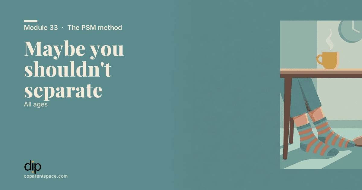 Maybe you shouldn't separate