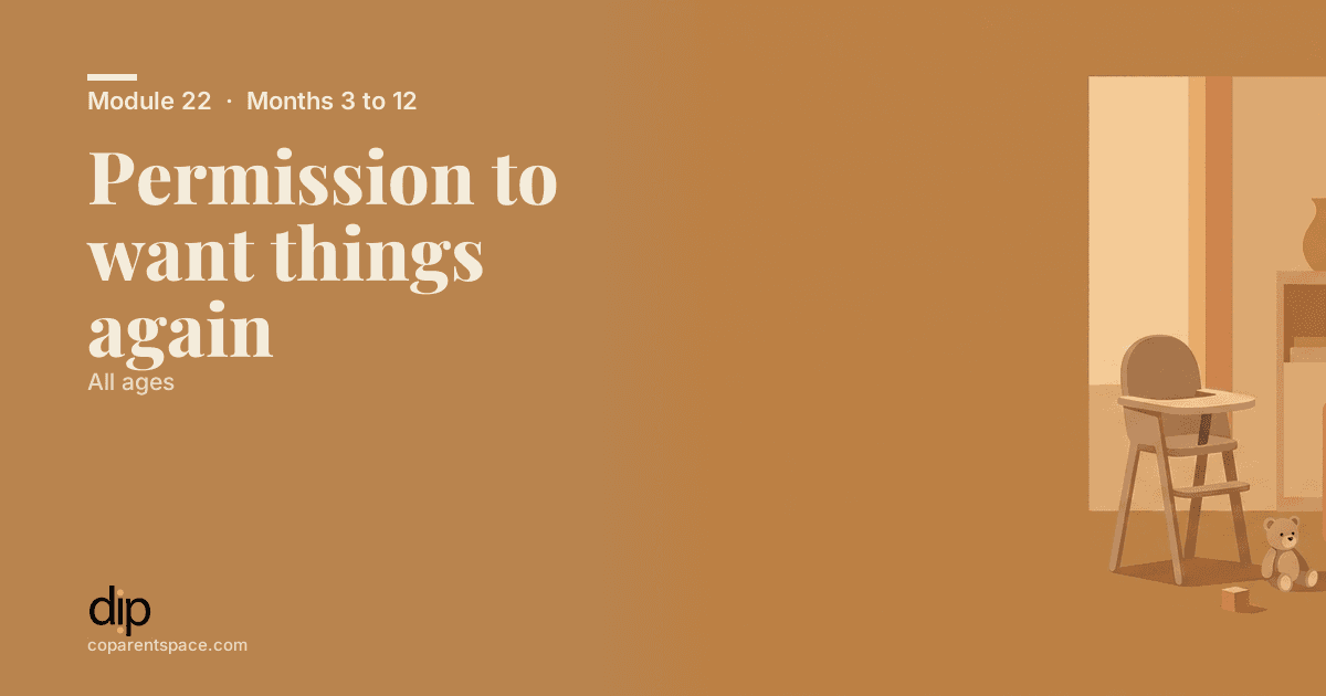 Permission to want things again