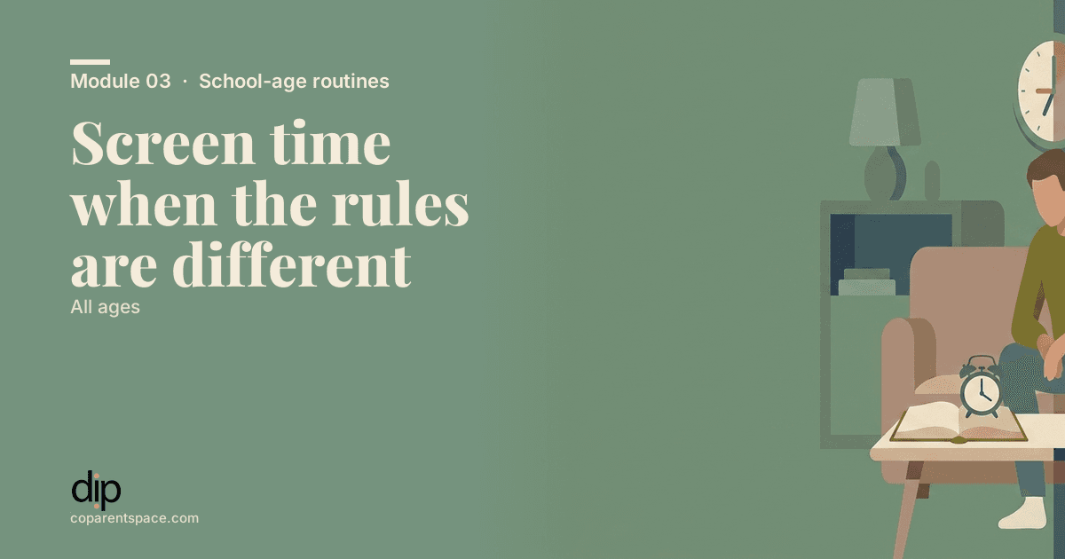 Screen time when the rules are different