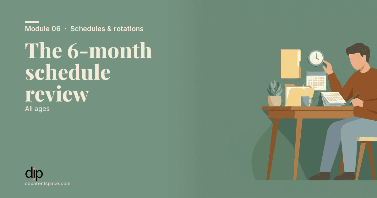 The 6-month schedule review