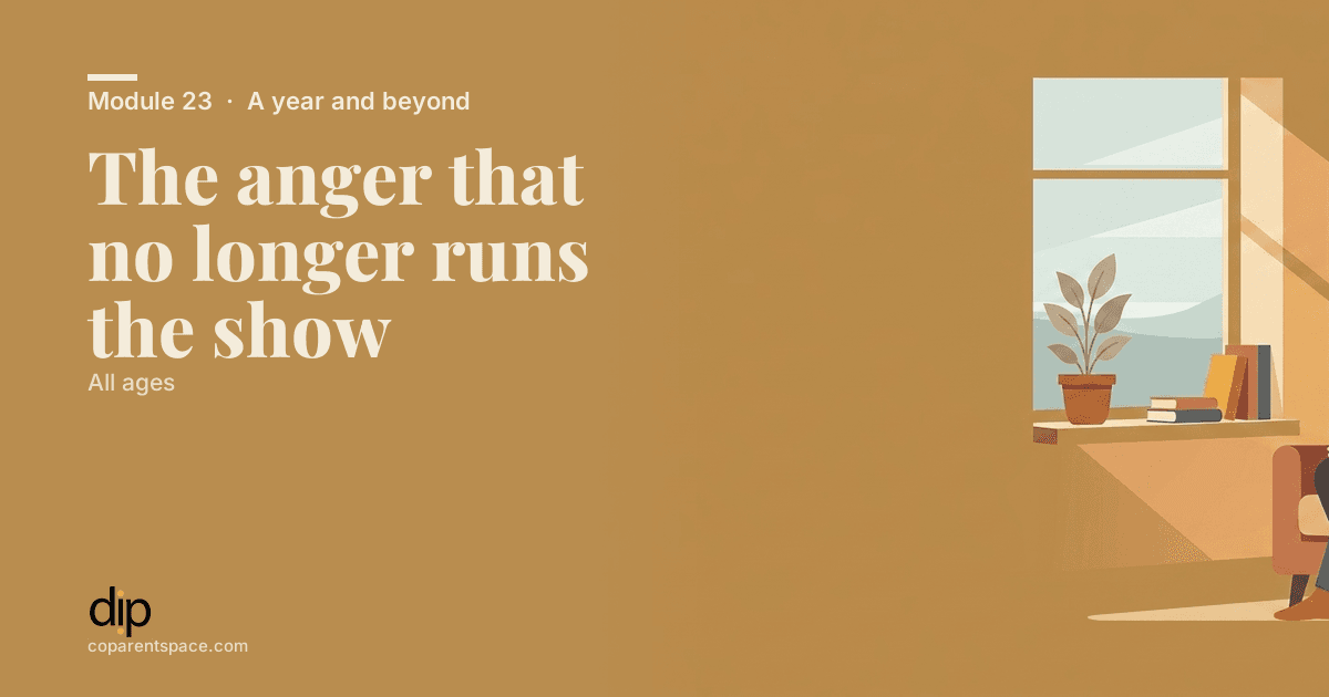 The anger that no longer runs the show