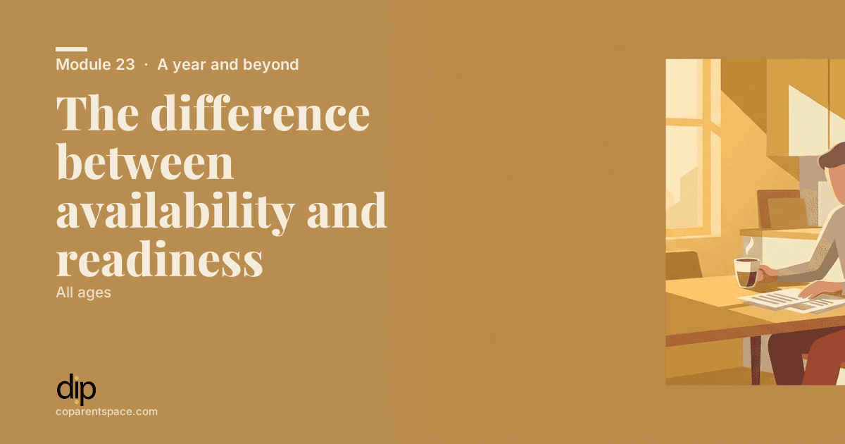 The difference between availability and readiness