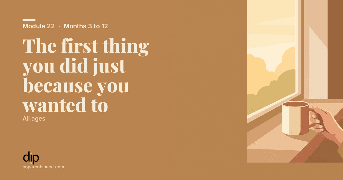 The first thing you did just because you wanted to