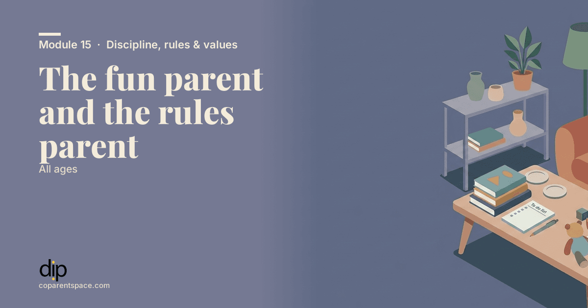 The fun parent and the rules parent
