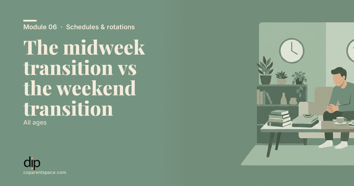 The midweek transition vs the weekend transition
