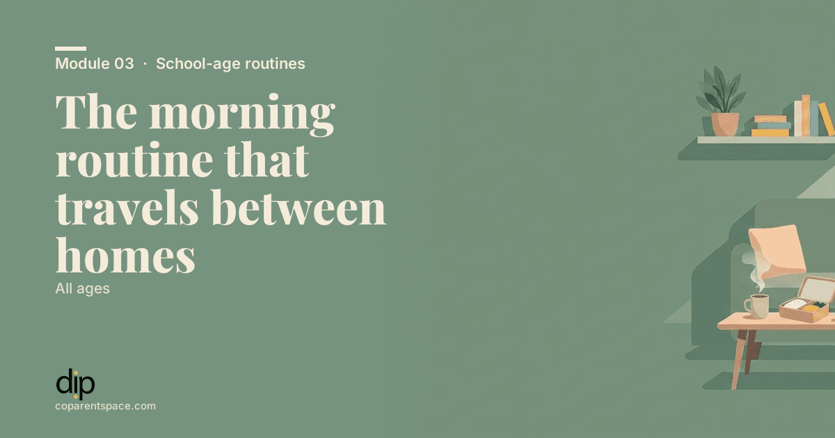 The morning routine that travels between homes