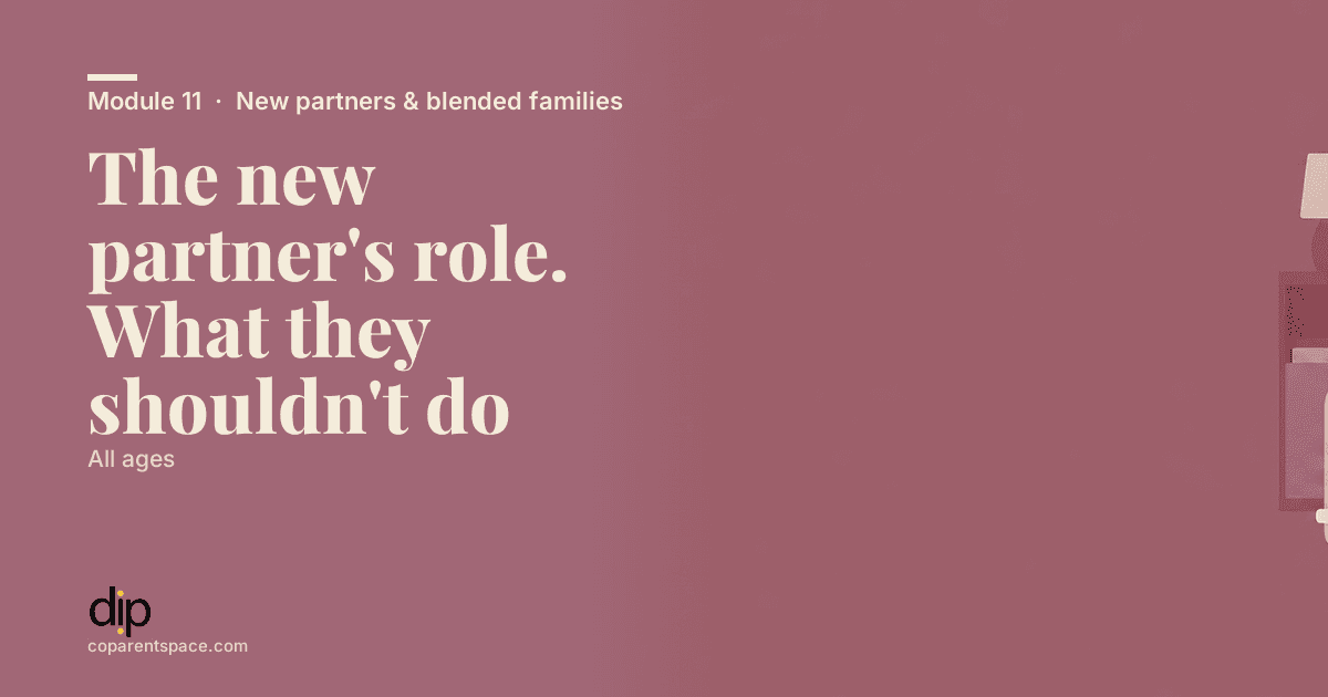 The new partner's role. What they shouldn't do