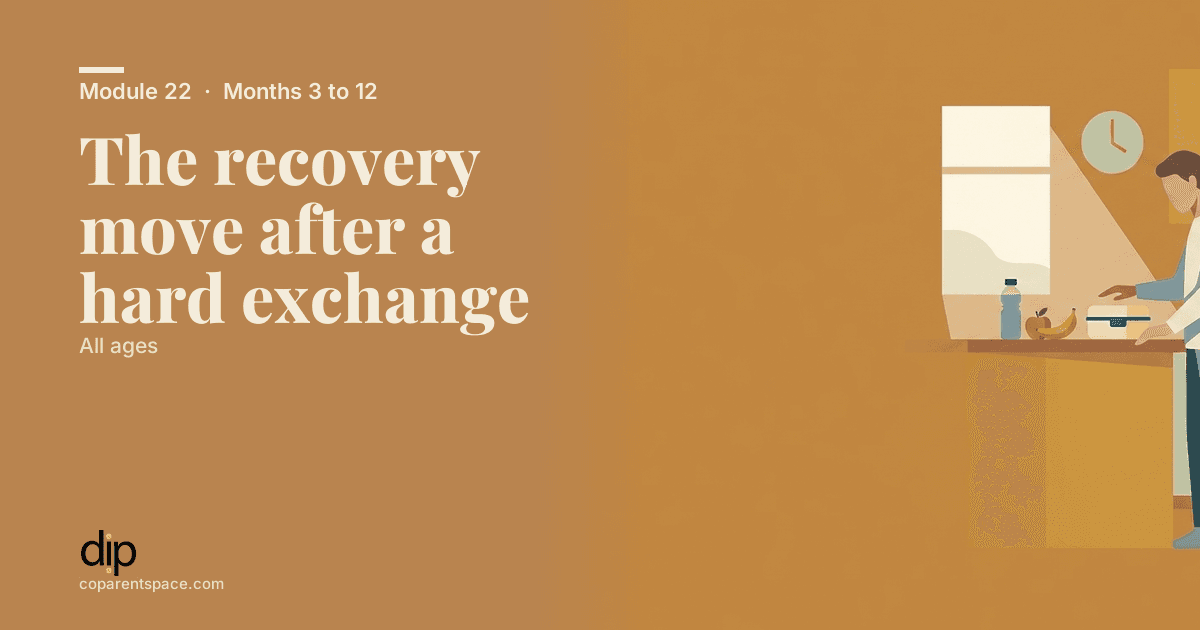 The recovery move after a hard exchange