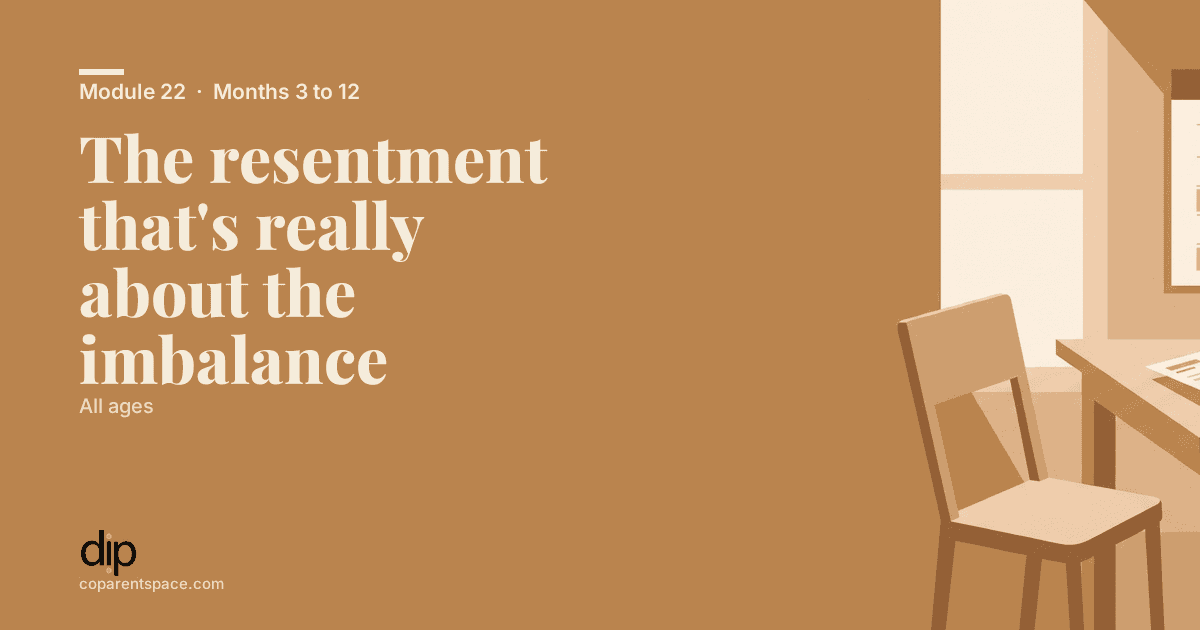 The resentment that's really about the imbalance
