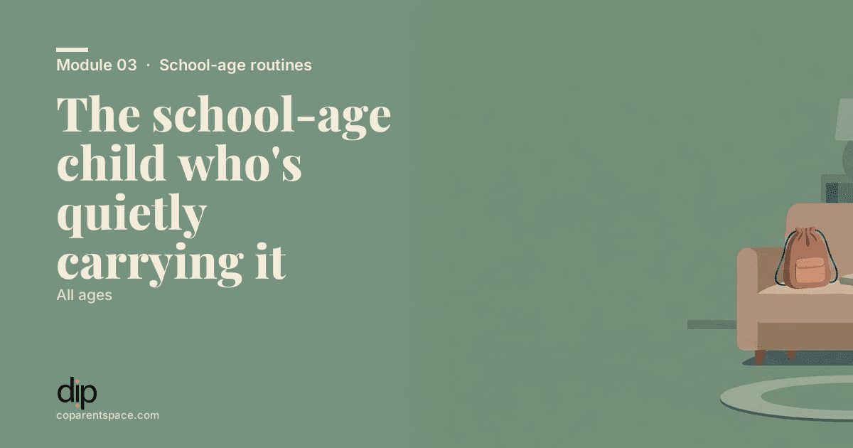 The school-age child who's quietly carrying it