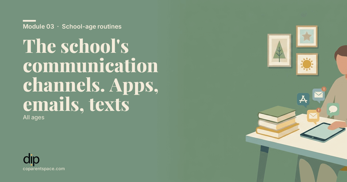 The school's communication channels. Apps, emails, texts