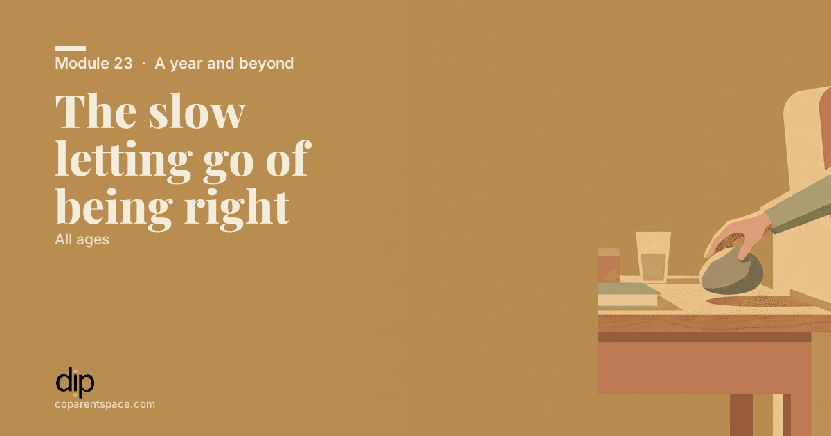 The slow letting go of being right