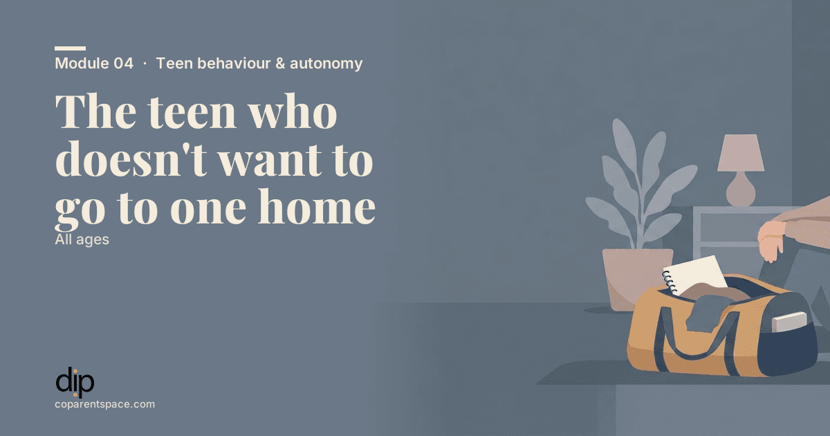 The teen who doesn't want to go to one home