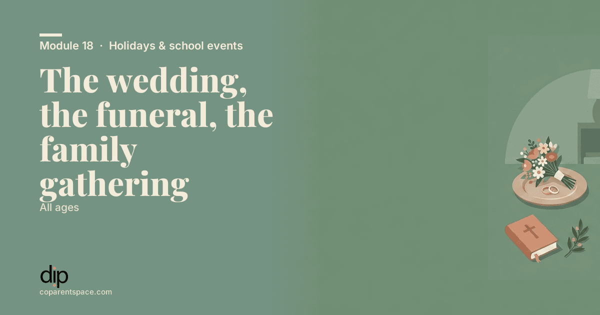 The wedding, the funeral, the family gathering