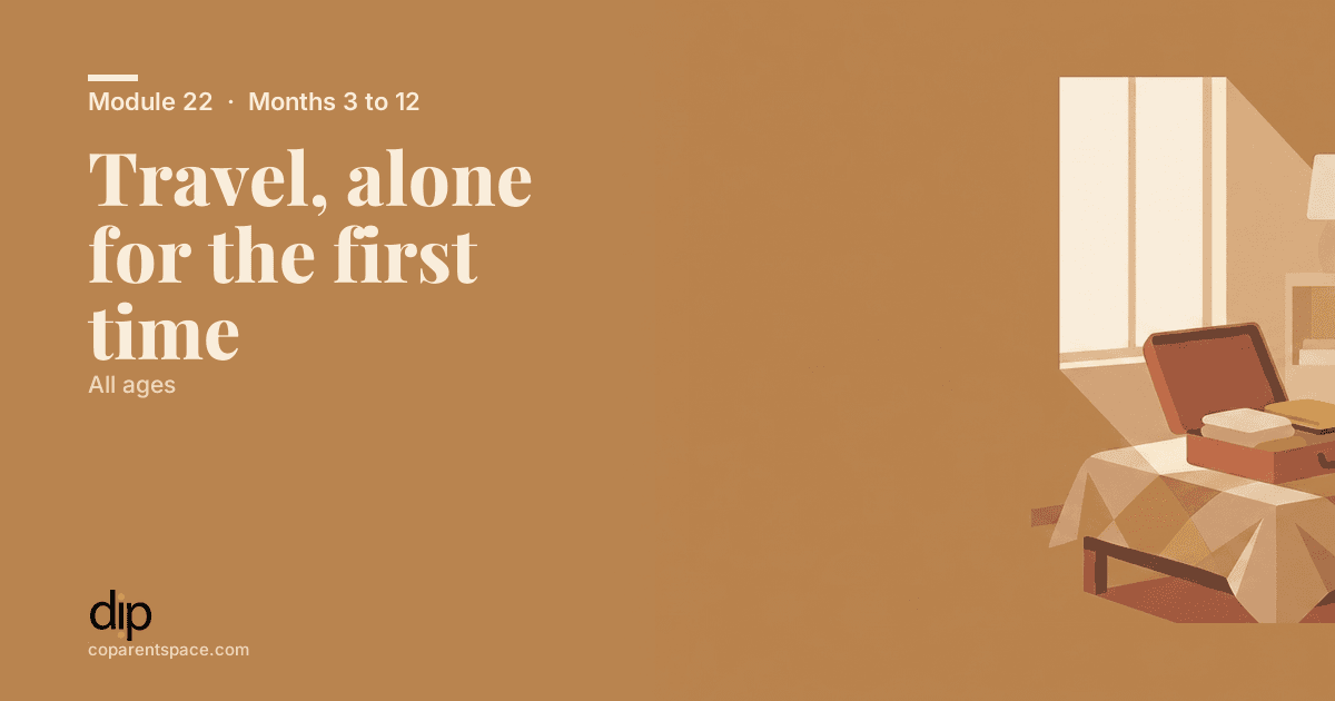 Travel, alone for the first time