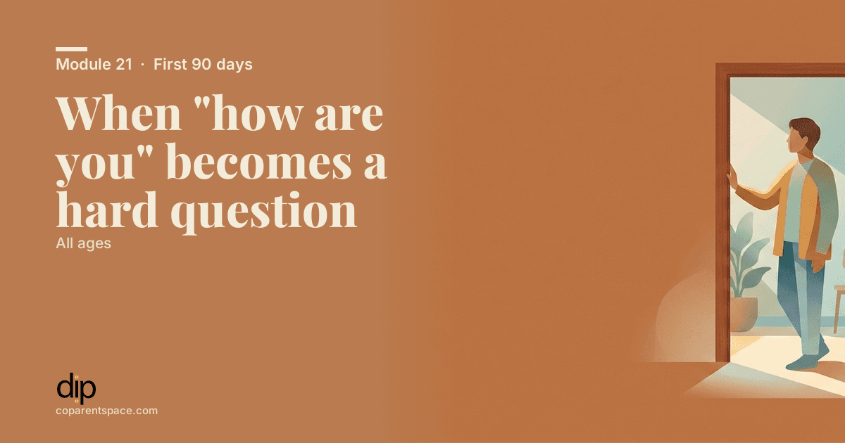 When "how are you" becomes a hard question