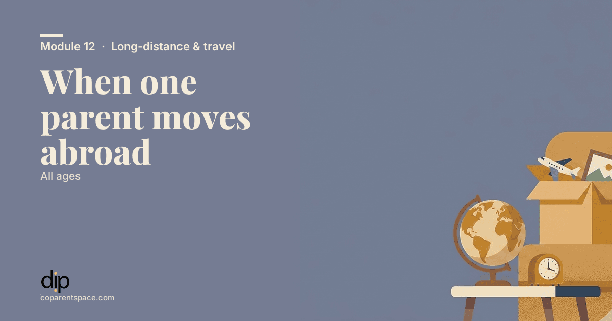 When one parent moves abroad
