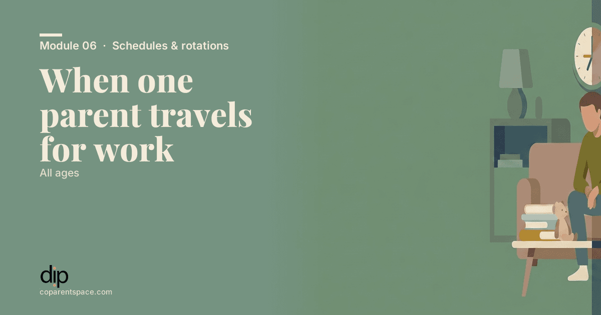 When one parent travels for work