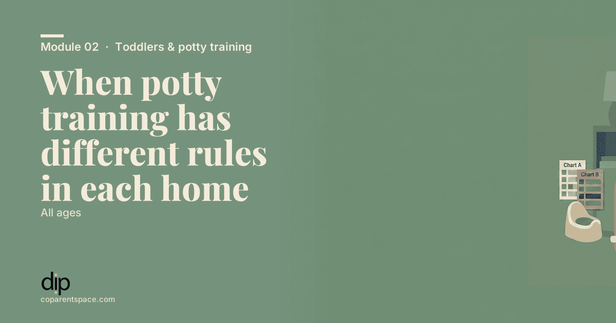 When potty training has different rules in each home