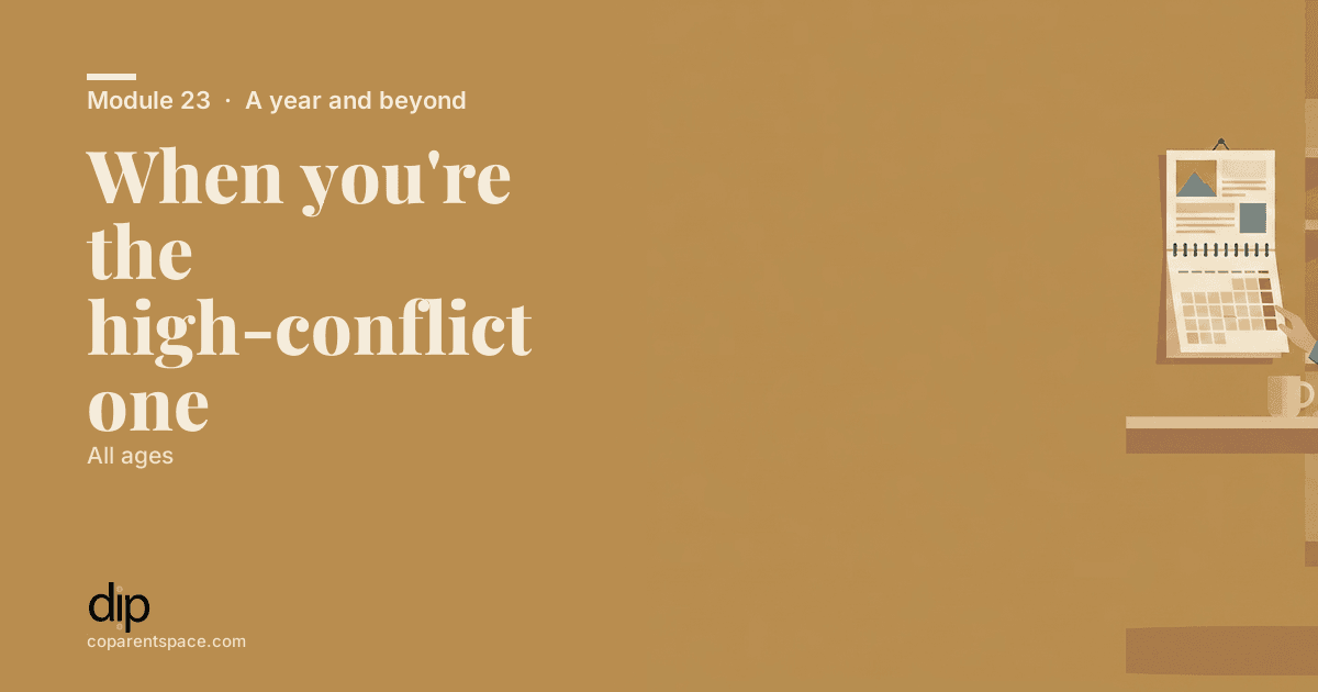 When you're the high-conflict one